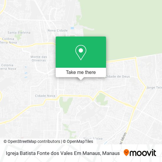 Igreja Batista Fonte dos Vales Em Manaus map