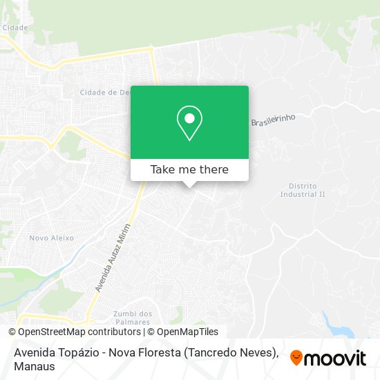 Avenida Topázio - Nova Floresta (Tancredo Neves) map