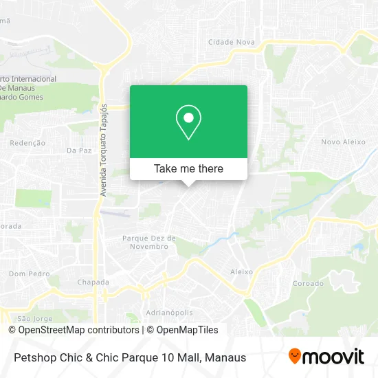 Petshop Chic & Chic Parque 10 Mall map