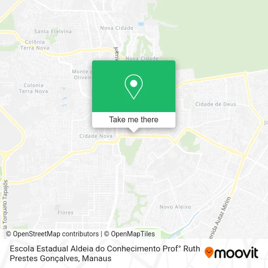 Mapa Escola Estadual Aldeia do Conhecimento Prof° Ruth Prestes Gonçalves