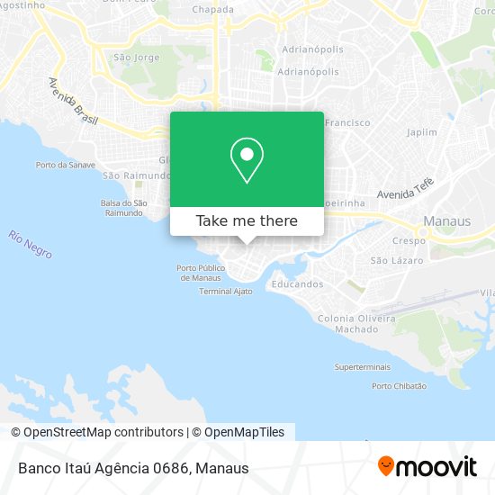 Mapa Banco Itaú Agência 0686