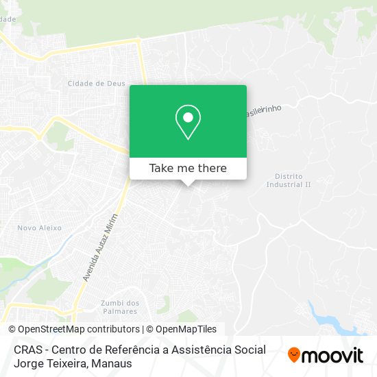 CRAS -	Centro de Referência a Assistência Social Jorge Teixeira map