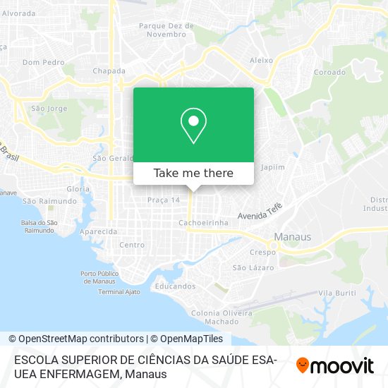 ESCOLA SUPERIOR DE CIÊNCIAS DA SAÚDE ESA-UEA ENFERMAGEM map