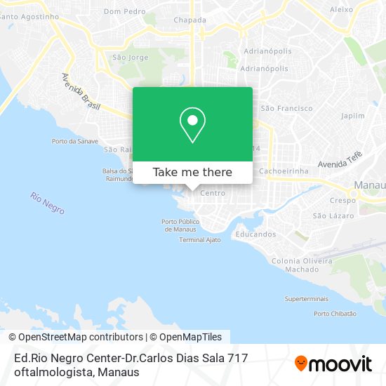 Ed.Rio Negro Center-Dr.Carlos Dias Sala 717 oftalmologista map