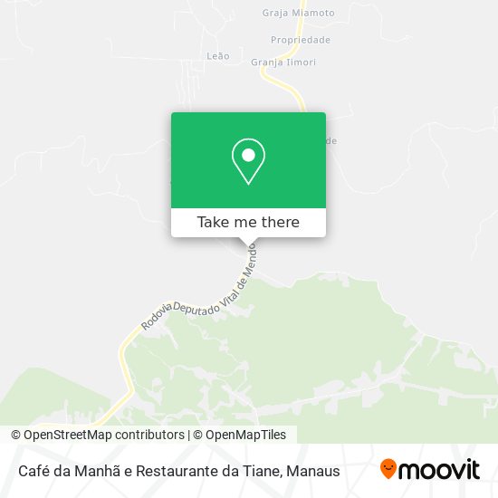 Mapa Café da Manhã e Restaurante da Tiane