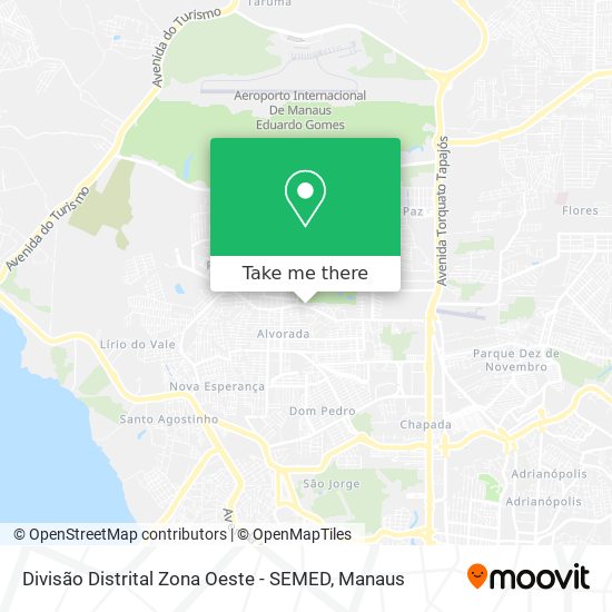 Mapa Divisão Distrital Zona Oeste - SEMED