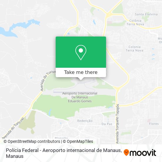 Mapa Polícia Federal - Aeroporto internacional de Manaus