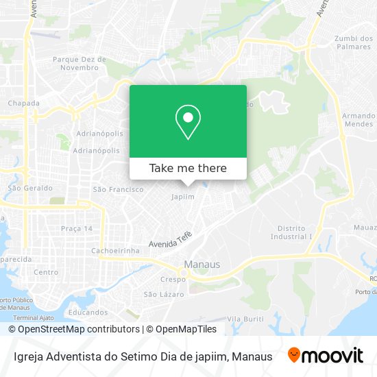 Igreja Adventista do Setimo Dia de japiim map