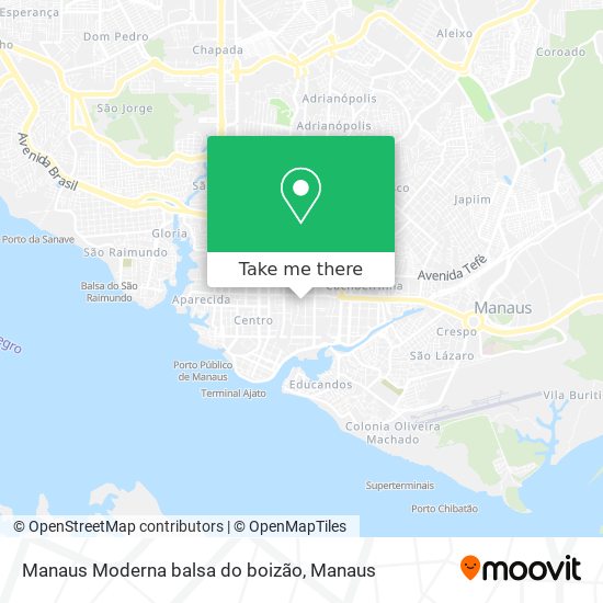 Mapa Manaus Moderna balsa do boizão