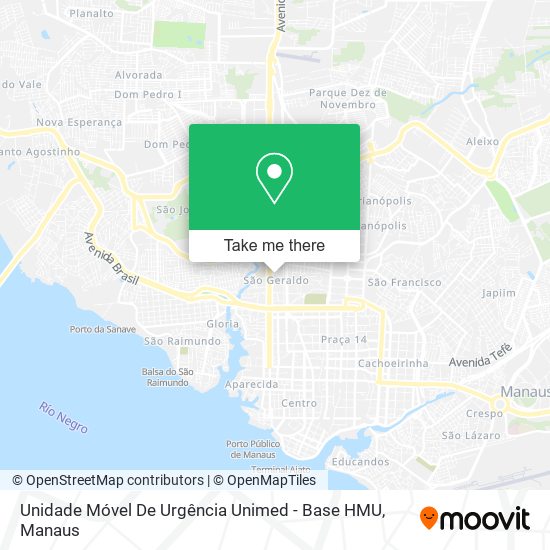 Unidade Móvel De Urgência Unimed - Base HMU map