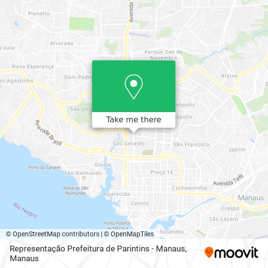 Mapa Representação Prefeitura de Parintins - Manaus