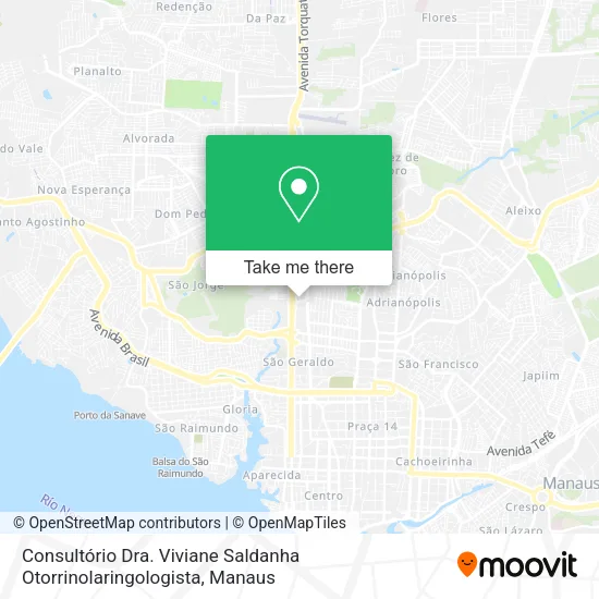 Consultório Dra. Viviane Saldanha Otorrinolaringologista map
