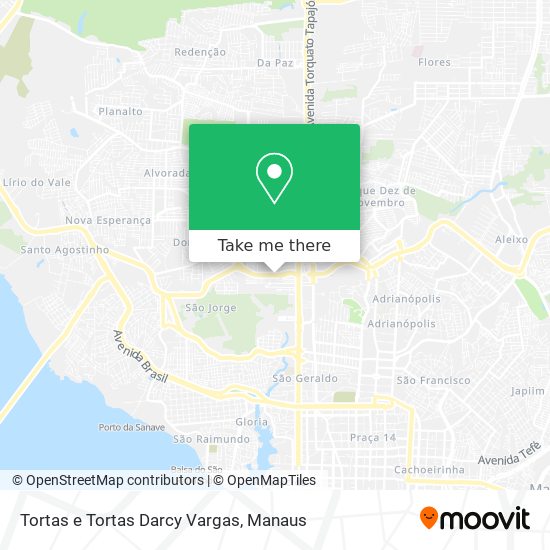 Tortas e Tortas Darcy Vargas map