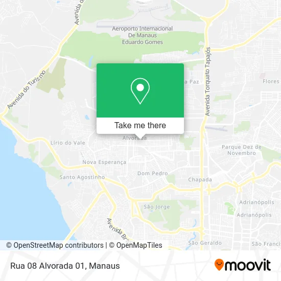 Rua 08 Alvorada 01 map