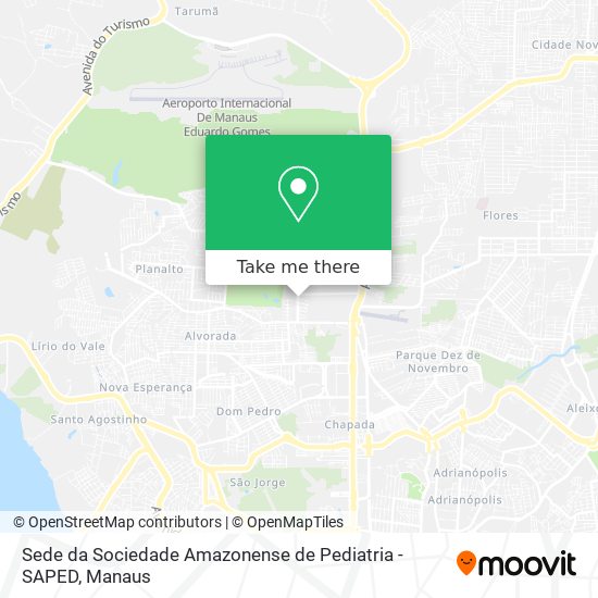 Mapa Sede da Sociedade Amazonense de Pediatria - SAPED