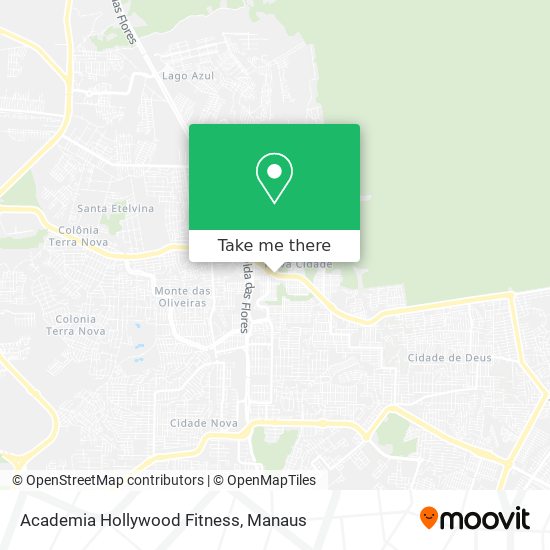 Mapa Academia Hollywood Fitness