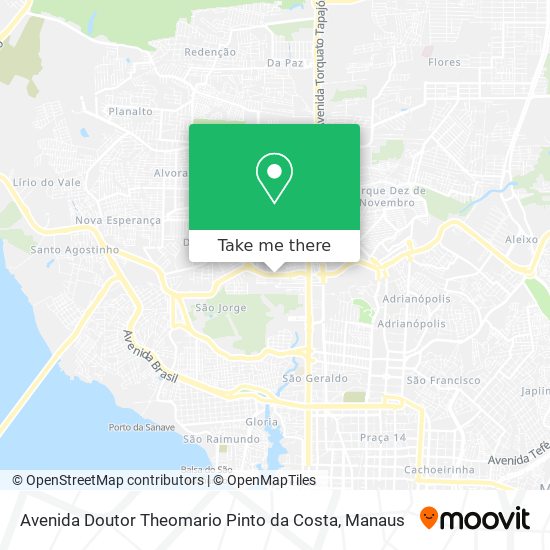 Mapa Avenida Doutor Theomario Pinto da Costa