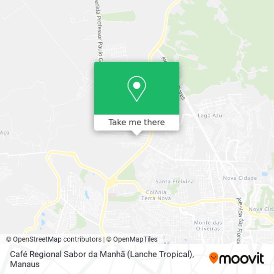 Mapa Café Regional Sabor da Manhã (Lanche Tropical)