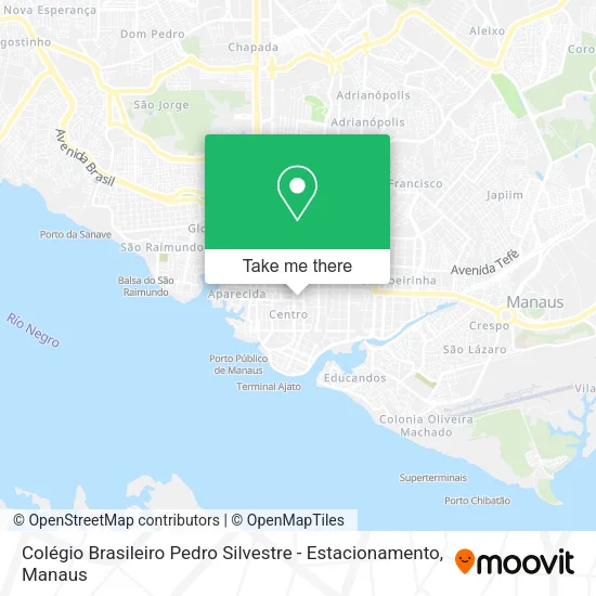 Colégio Brasileiro Pedro Silvestre - Estacionamento map