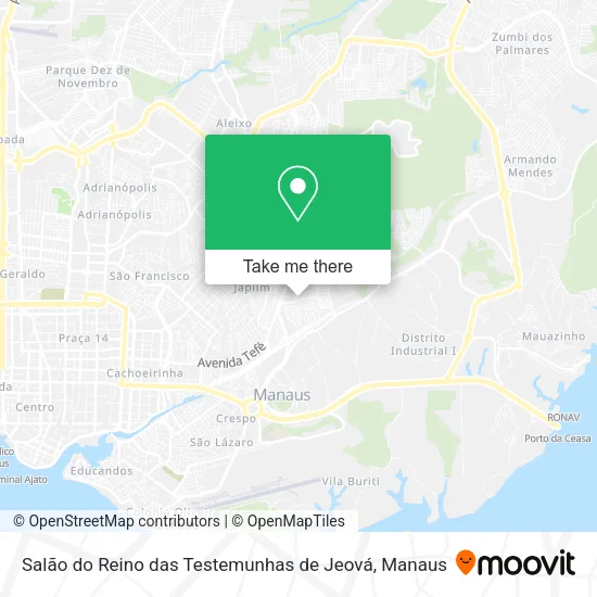 Salão do Reino das Testemunhas de Jeová map