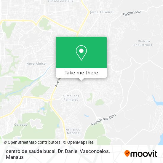 centro de saude bucal. Dr. Daniel Vasconcelos map