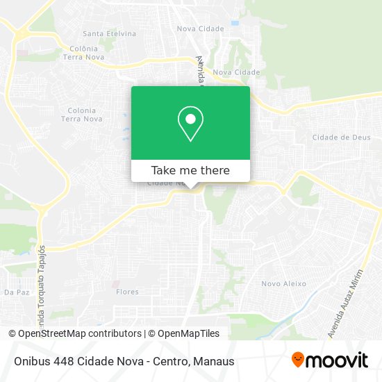 Mapa Onibus 448 Cidade Nova - Centro