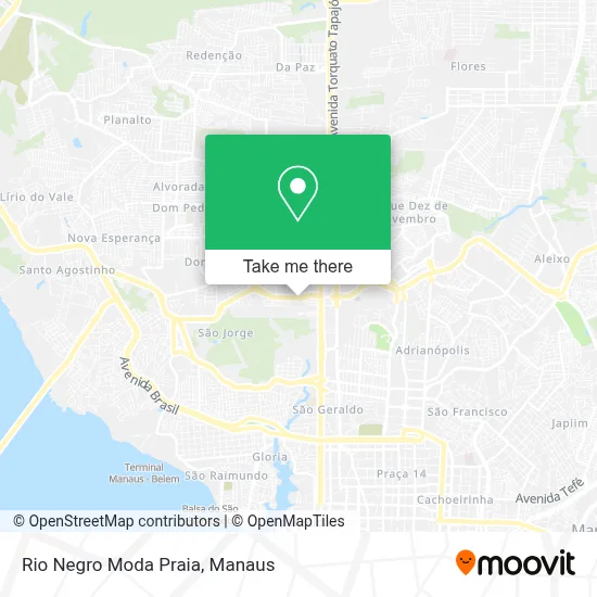 Rio Negro Moda Praia map