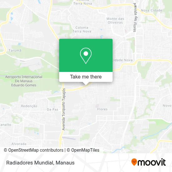 Radiadores Mundial map