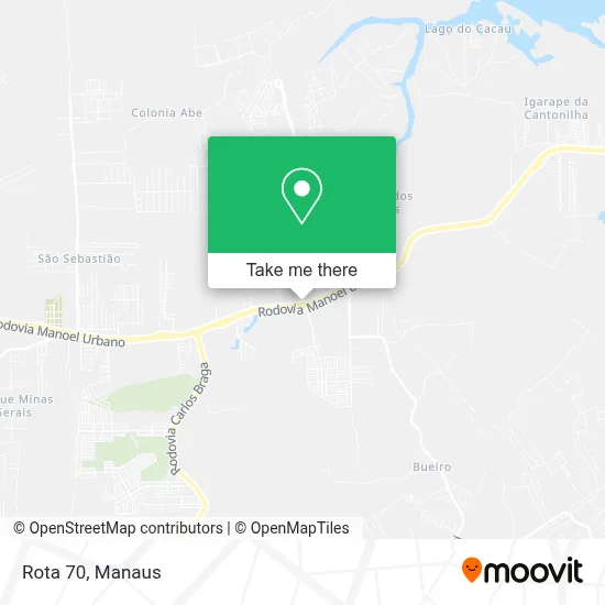 Rota 70 map