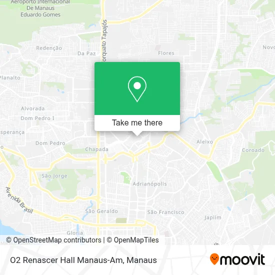 O2 Renascer Hall Manaus-Am map