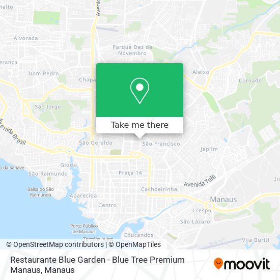 Restaurante Blue Garden - Blue Tree Premium Manaus map