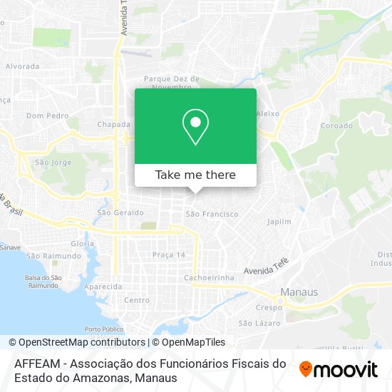 AFFEAM - Associação dos Funcionários Fiscais do Estado do Amazonas map