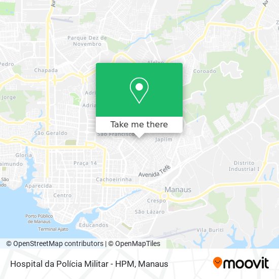 Mapa Hospital da Polícia Militar - HPM