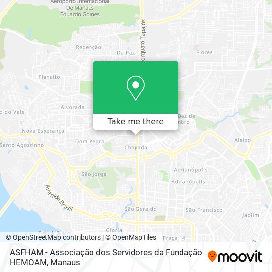 ASFHAM - Associação dos Servidores da Fundação HEMOAM map