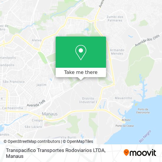 Transpacifico Transportes Rodoviarios LTDA map