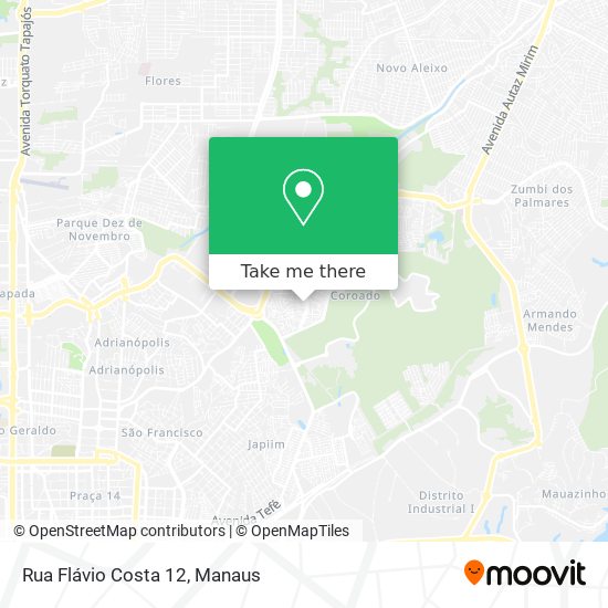 Mapa Rua Flávio Costa 12