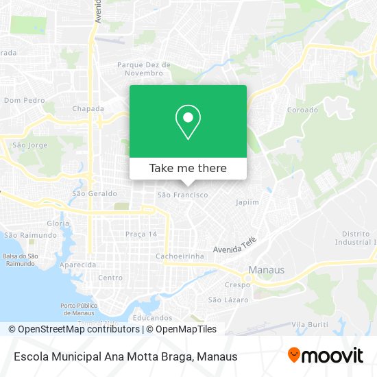 Mapa Escola Municipal Ana Motta Braga