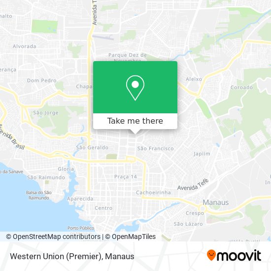 Mapa Western Union (Premier)