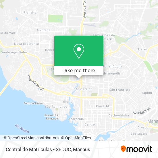 Central de Matrículas - SEDUC map