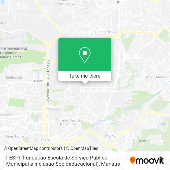 FESPI (Fundação Escola de Serviço Público Municipal e Inclusão Socioeducacional) map