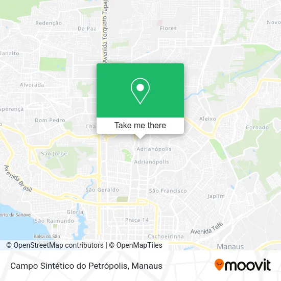 Campo Sintético do Petrópolis map