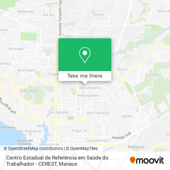Centro Estadual de Referência em Saúde do Trabalhador - CEREST map