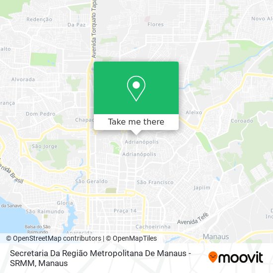 Mapa Secretaria Da Região Metropolitana De Manaus - SRMM