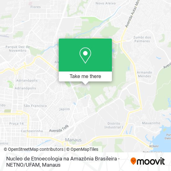 Nucleo de Etnoecologia na Amazônia Brasileira - NETNO / UFAM map