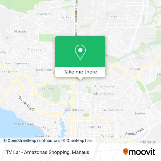TV Lar - Amazonas Shopping map