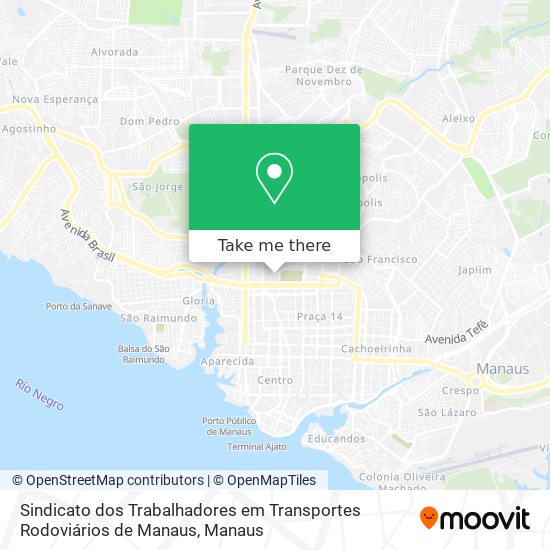 Sindicato dos Trabalhadores em Transportes Rodoviários de Manaus map