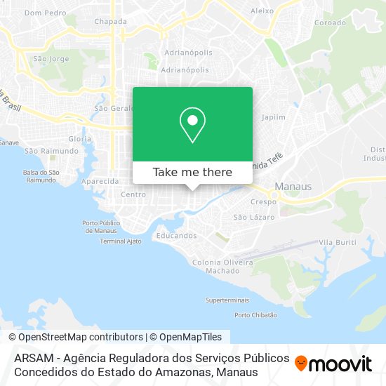 Mapa ARSAM - Agência Reguladora dos Serviços Públicos Concedidos do Estado do Amazonas