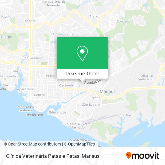 Clínica Veterinária Patas e Patas map