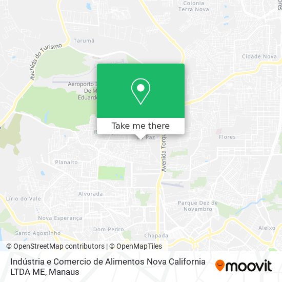 Indústria e Comercio de Alimentos Nova California LTDA ME map