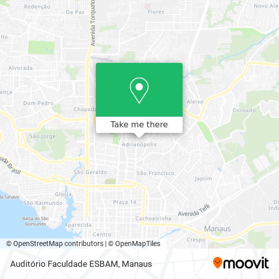 Auditório Faculdade ESBAM map